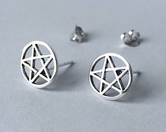 Pentagram earings