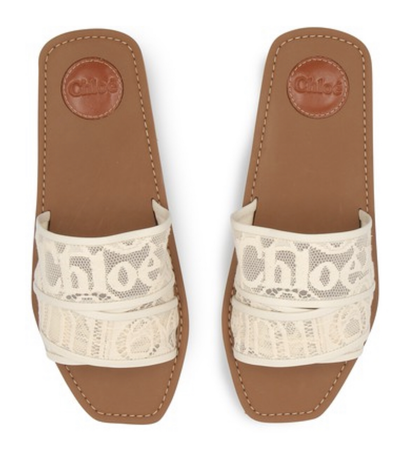 Chloe - white mesh sandals