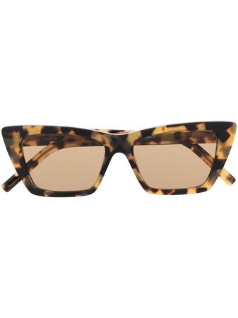 Saint Laurent Eyewear tortoiseshell-effect square-frame Sunglasses - Farfetch