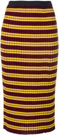 knitted rib pencil skirt