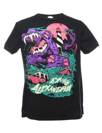 Unisex Asking Alexandria Band T-shirt Black, L | Beyond Retro - E00659785