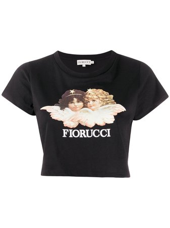 Fiorucci Vintage Angels Cropped Top Ss20 | Farfetch.com