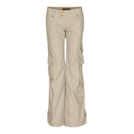 beige low-cut cargo pants