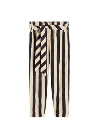 MANGO Straight striped trousers