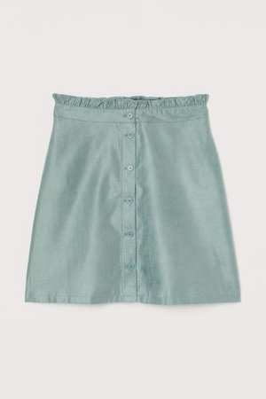 Paper Bag Skirt - Turquoise