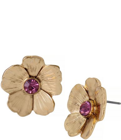 Betsey Johnson flower stud earrings