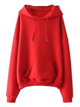 [39% OFF] 2019 Drawstring Oversized Hoodie In RED | ZAFUL ..