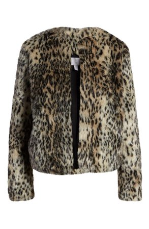 Chelsea28 Faux Leopard Fur Jacket