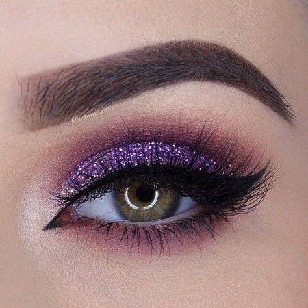 Shimmer Purple Eye Makeup
