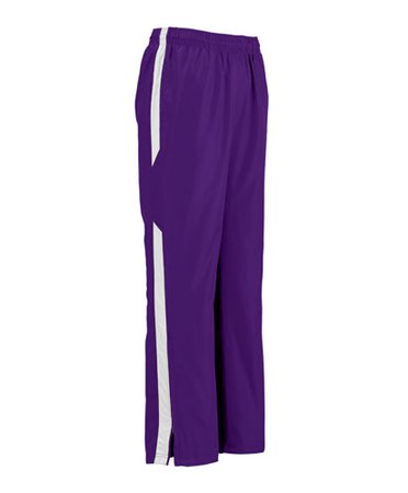 Purple Men's Track Pants With White Flash