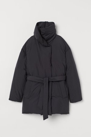 Jachetă scurtă cu puf - Negru - FEMEI | H&M RO