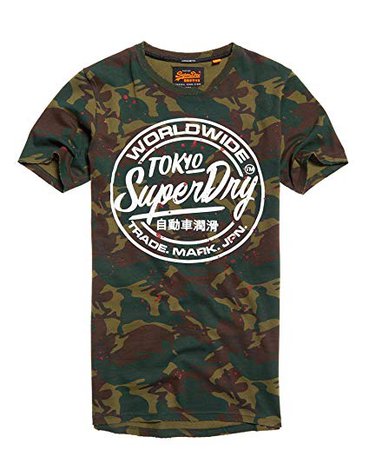 Amazon.com: Superdry Men's Urban Camo Long Line T-Shirt (Optic AOP Camo, Medium): Clothing