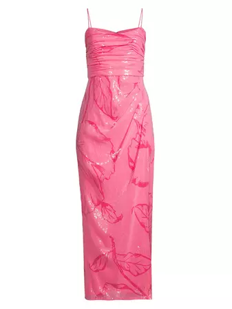 Shop Hutch Luxe Floral Sequin Sleeveless Gown | Saks Fifth Avenue