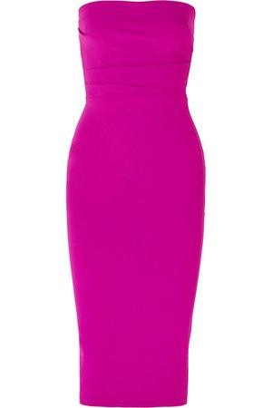 Alex Perry | Dylan strapless ruched crepe dress | NET-A-PORTER.COM