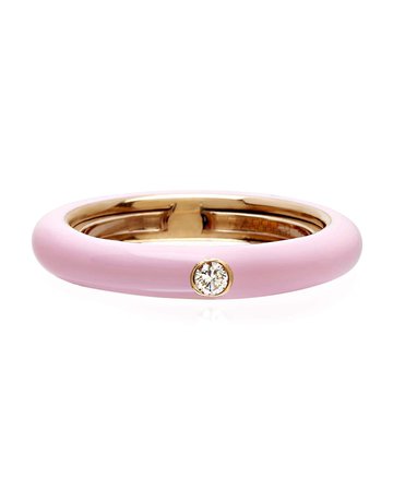 Adolfo Courrier Never Ending 18k Pink Gold Diamond & Pink Ring