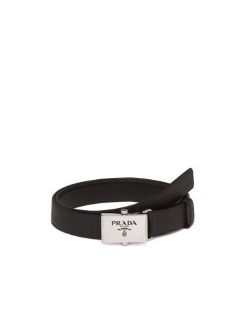 Black Saffiano leather belt | Prada