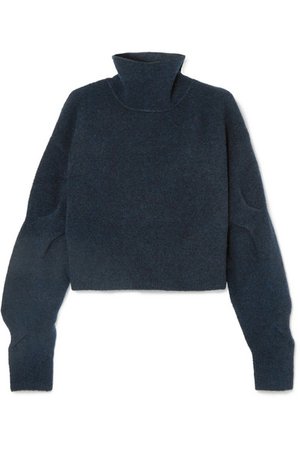 alexanderwang.t | Cropped wool-blend turtleneck sweater | NET-A-PORTER.COM