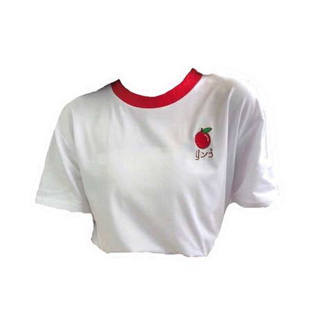 png shirt white red