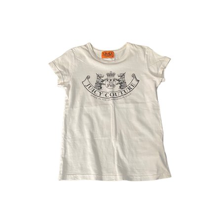juicy couture white baby tee shirt