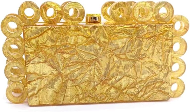 CUXVA Acrylic Clutch Purse for Women with Marbling Evening Handbag Square Box Crossbody Bag with Glitter Beads for Wedding Christmas Cocktail Party: Handbags: Amazon.com