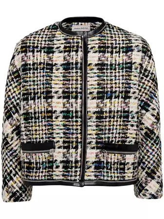 Alexander McQueen Hybrid Tweed Cocoon Jacket - Farfetch
