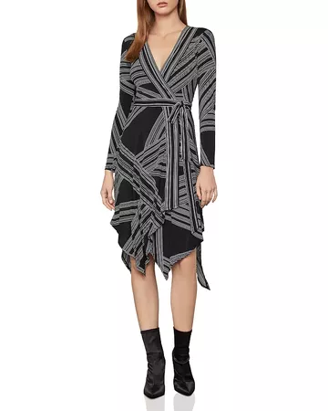 BCBGMAXAZRIA Handkerchief-Hem Jersey Wrap Dress | Bloomingdale's