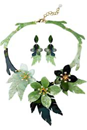 Amazon.com : green floral jewelry