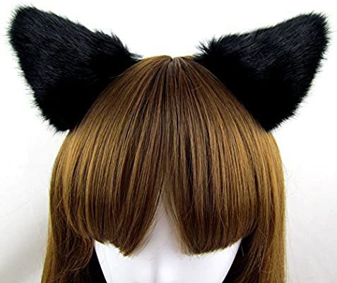Amazon.com: Hot Sweet Lovely Anime Lolita Cosplay Fancy Neko Cat Ears Hair Clip Black: Beauty