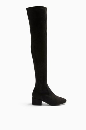 TEXAS Black Over The Knee Boots | Topshop
