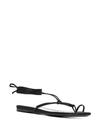 Shop black The Attico wraparound style sandals with Express Delivery - Farfetch