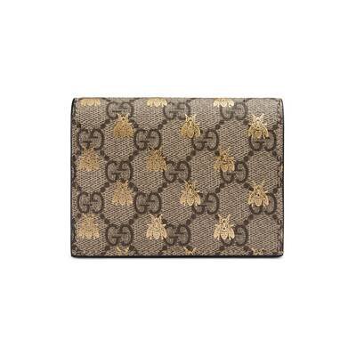 GG Supreme Bees Card Case Wallet | GUCCI® US