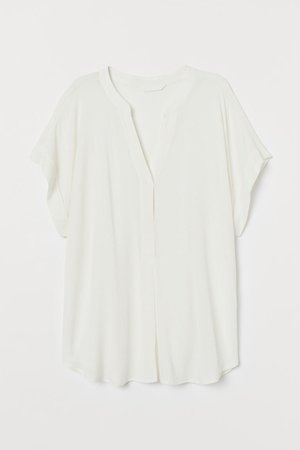 Crinkled Blouse - White - | H&M US