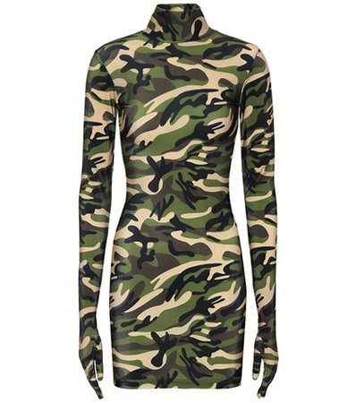 Camouflage glove dress