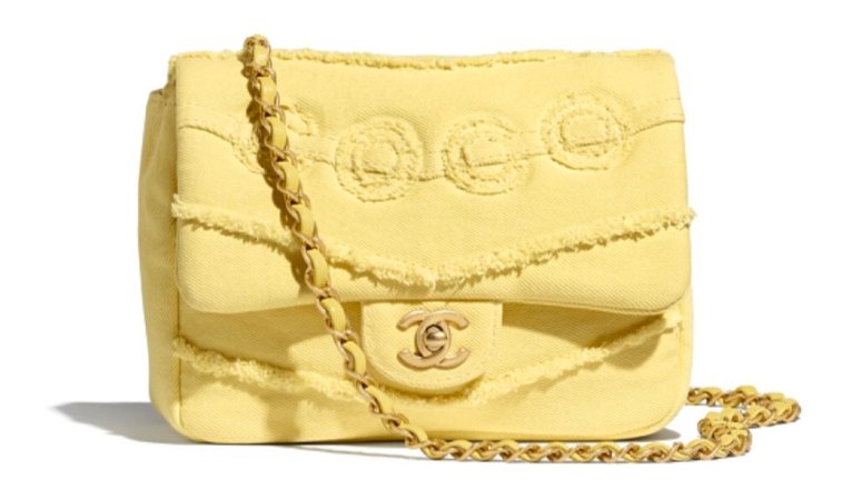 Chanel Yellow Denim Bag