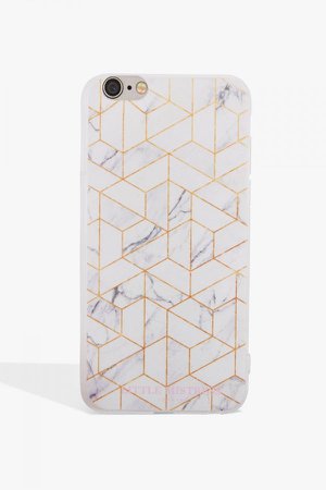 Little Mistress Accessories Grey and Gold Marbled Phone Case Iphone 7 - Little Mistress Accessories from Little Mistress UK