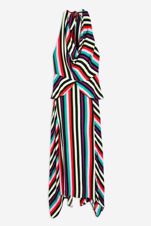 PETITE Stripe Halter Midi Dress | Topshop red