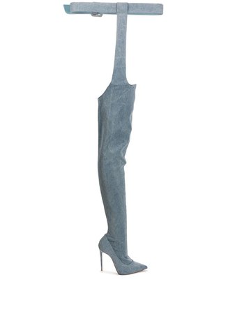 Le Silla Eva Denim thigh-high Boots - Farfetch