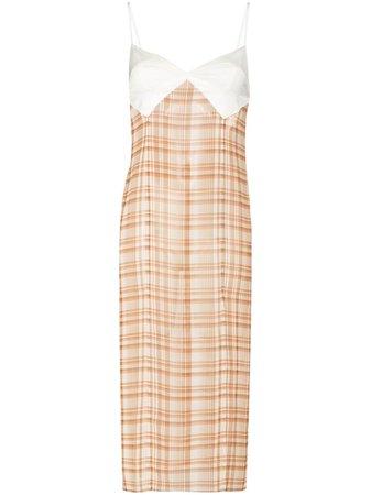 Juneyen check-print Sleeveless Midi Dress - Farfetch