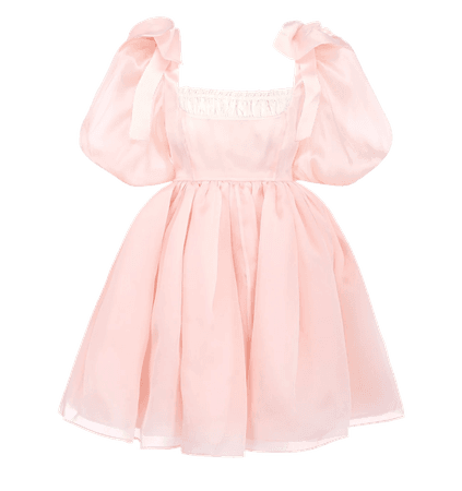Selkie | The Peach Fuzz Da Vinci Puff Dress (Dei5 sheer edit)