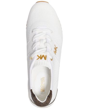 Michael Kors Women's Monique Knit Trainer Lace-Up Retro Running Sneakers & Reviews - Athletic Shoes & Sneakers - Shoes - Macy's