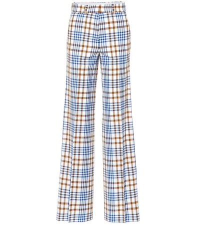 wide plaid trousers