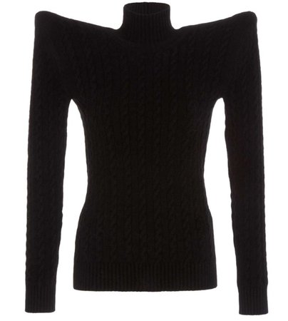 balenciaga bold shoulder sweater