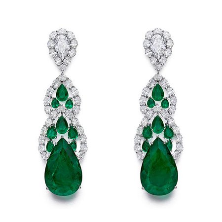 Chopard, Emerald and diamond earrings