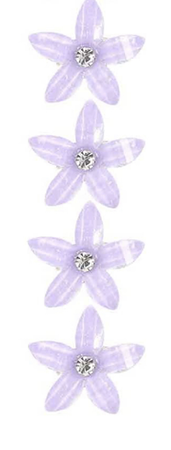 Purple Flower Hair Clip