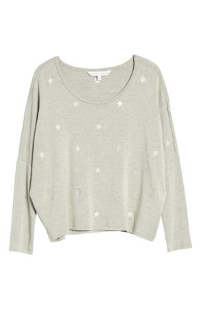 cupcakes and cashmere Olympia Star Embroidered French Terry Sweatshirt | Nordstrom