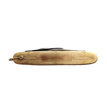 Victorian Engraved Gold Fill Pocket Knife – Rebekah Brooks Jewelry