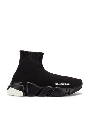 Balenciaga Speed Knit Sneakers in Black & White | FWRD