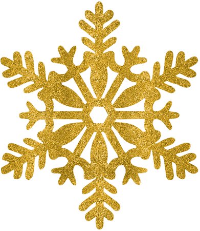 Decoration Glitter 11 Gold Snowflake - eSaveBig.com
