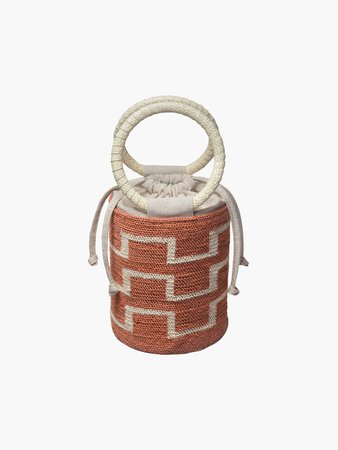Mola Sasa Cylinder Bag | Natural-Rust | Fashionkind