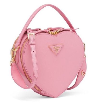 prada pink heart-shaped bag